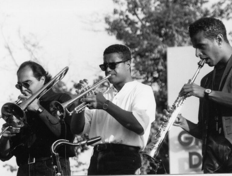 Kevin Robinson (tp) à la Grande Parade 1993 — photo Gérard Demonchy