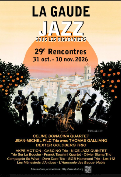Affiche Jazz sous les Bigaradiers 2026 à La Gaude