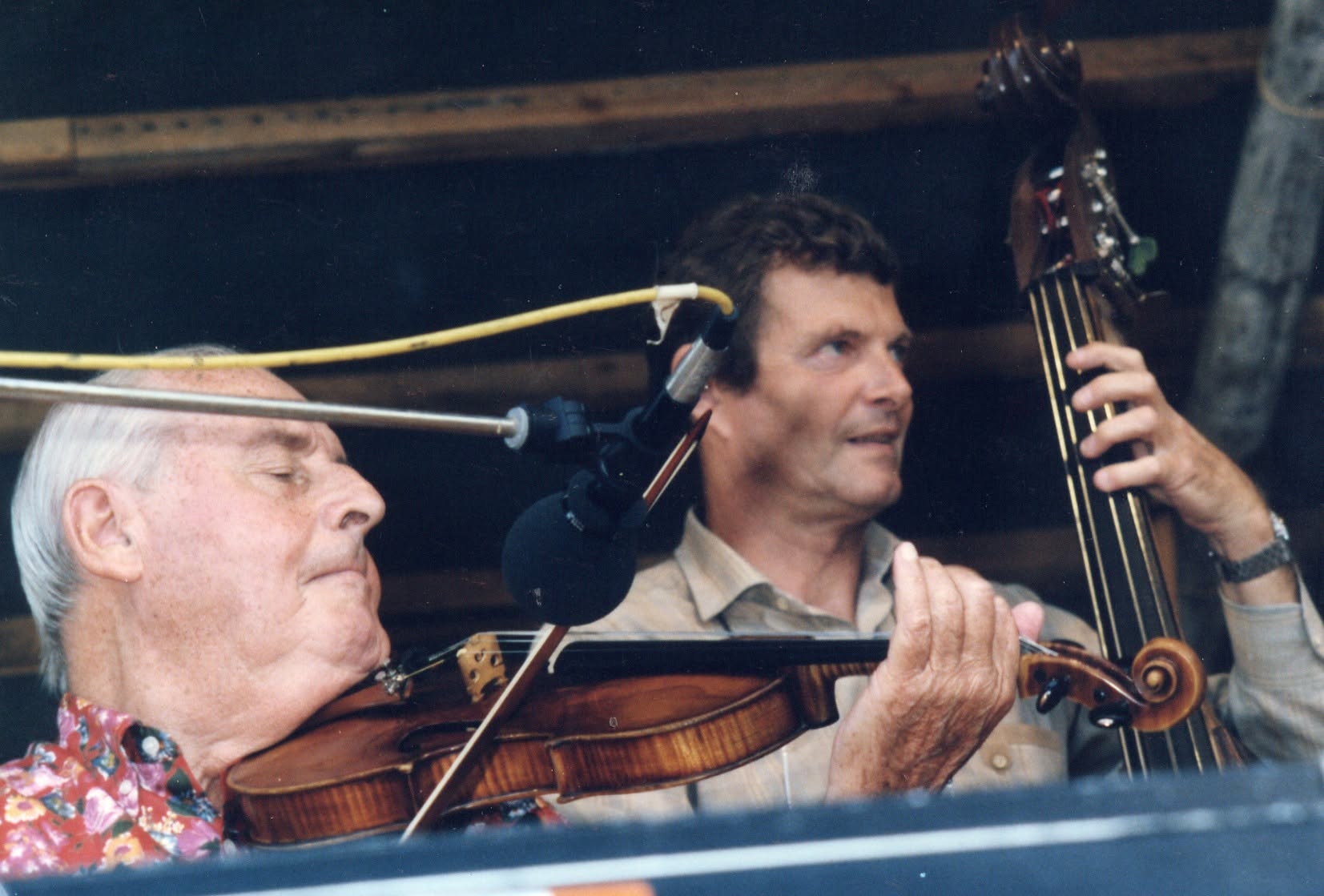Jack Sewing avec Stéphane à la Grande Parade 1987